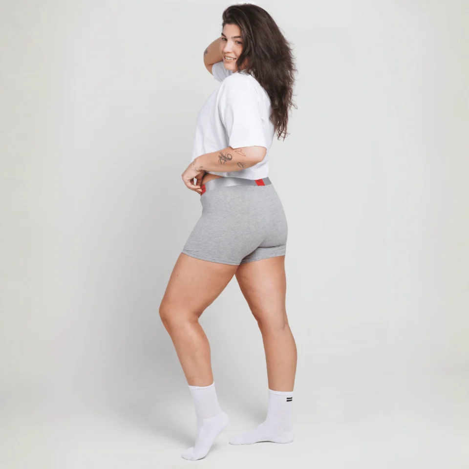 Dámské boxerky Nandes šedé - pohodlné bavlněné spodní prádlo pro ženy