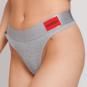 Dámská tanga šedé Nandes - bavlněné tanga kalhotky