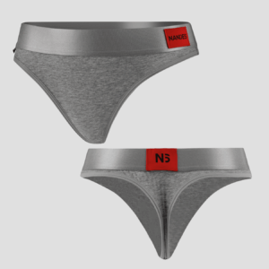 Dámská tanga šedé Nandes - bavlněné tanga kalhotky