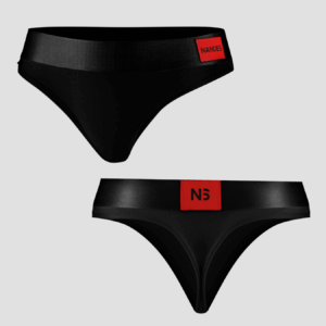 Dámská tanga černé Nandes - bavlněné tanga kalhotky